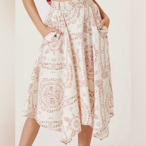 Anthropologie Pilcro Handkerchief Midi Skirt